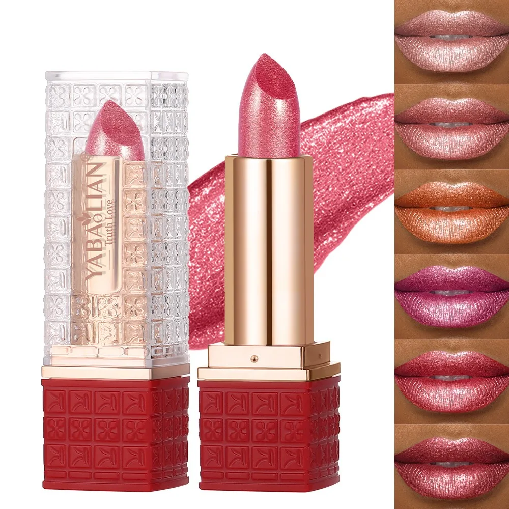 Description Picture 5 of itemMetallic Lipstick Bright Starry Sky Glossy Velvet Texture Durable Make Your Lips Shiny Waterproof Anti-fouling Glitter Lip Stick