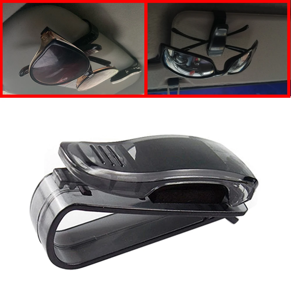 Auto Sun Visor Glasses Fastener Clip Holder For Sunglasses Eyeglasses  Ticket Card Universal Multi-Function Car Interior