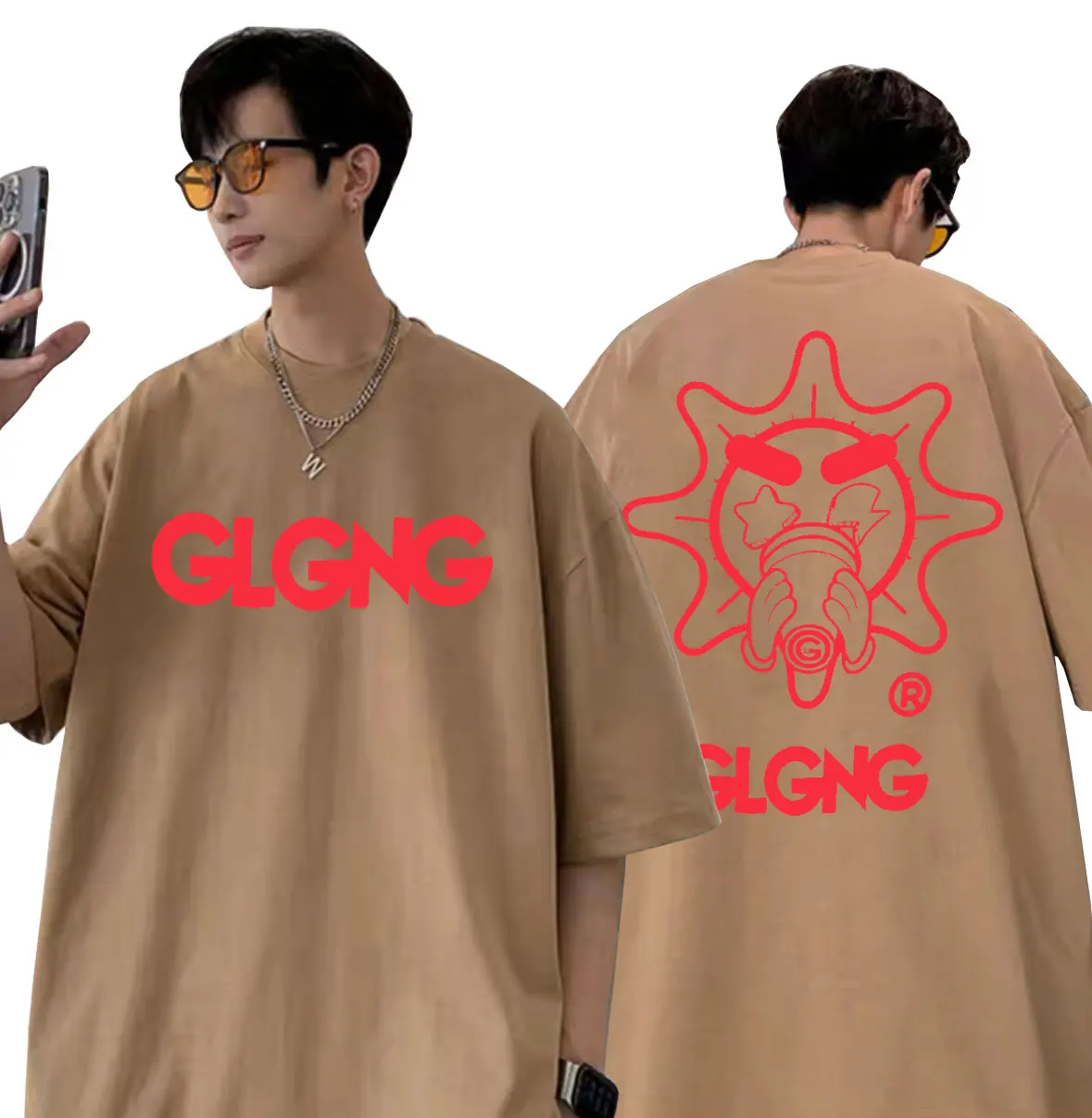 

Singer Chief Keef Print Tshirt Men Hip Hop Vintage Oversized Short Sleeve Pure Cotton T-shirts Men's Fashion Harajuku Streetwear