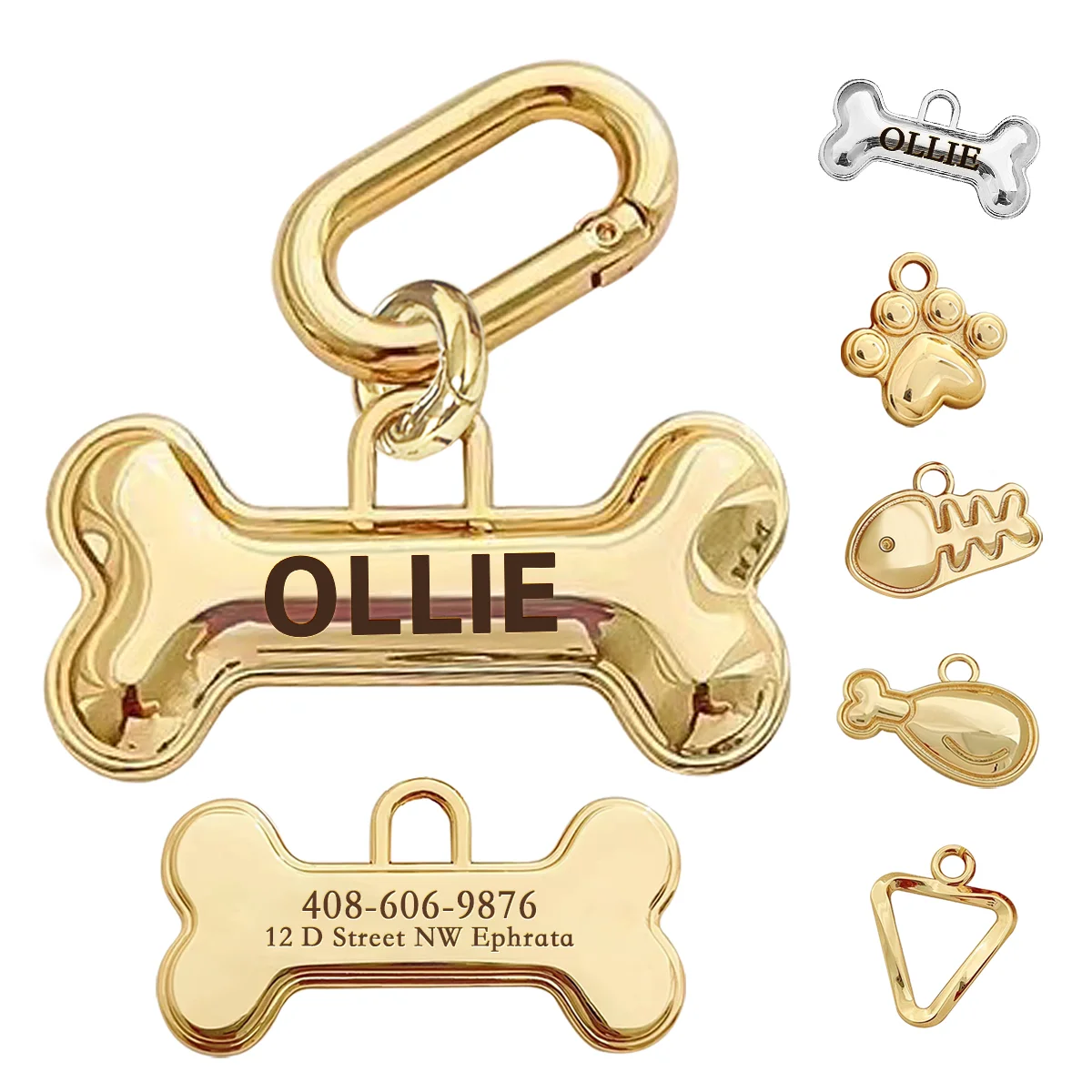 Personalized Copper Pet Name Tag 1