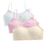 3 pièces adolescentes petits soutiens-gorge jeunes enfants sous-vêtements étudiant filles sans fil solide sous-vêtements enfants sport formation soutien-gorge gilet 1
