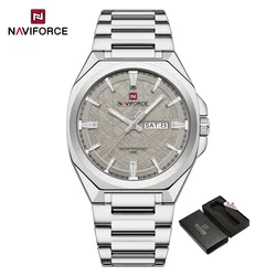 Luxury NAVIFORCE Men's Waterproof Stainless Steel Watch with Luminous Display (SBGY - BOX)