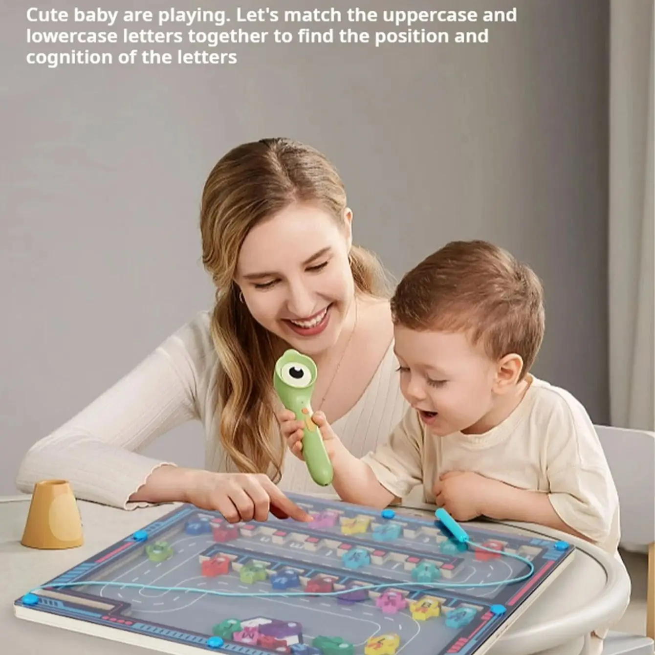 Children's Wooden Letter Matching Maze Educational Toy Walking Board Logical Thinking Enlightenment Hands-On Toys