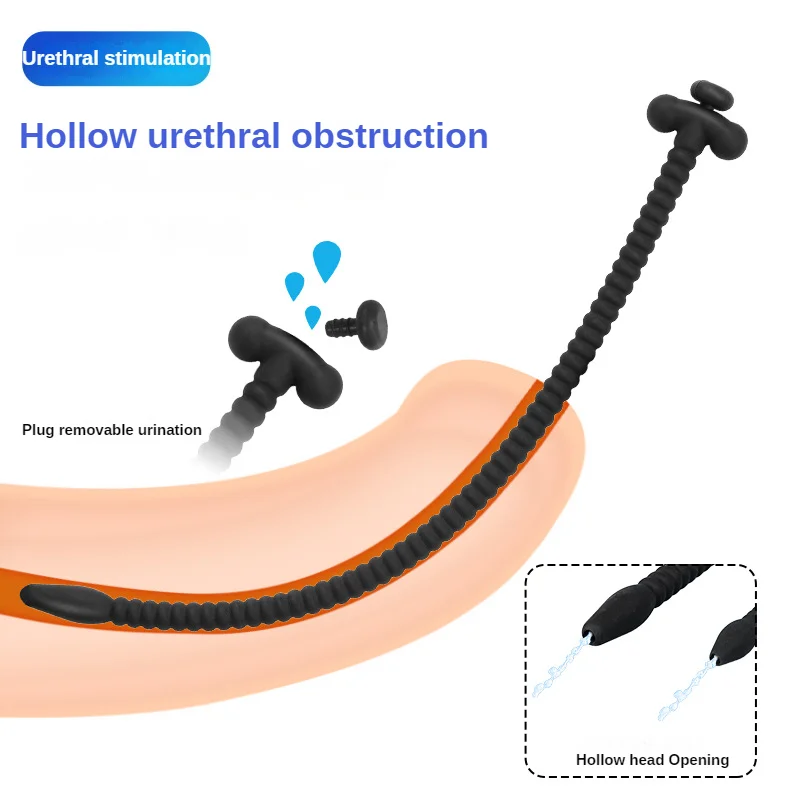 Silicone Urethral Catheter Dilator Horse Eye Stimulation Sounding Penis Plug Insert Urethra Adult Sex Toys for Men Gay silicone urethral dilator urethral dilator