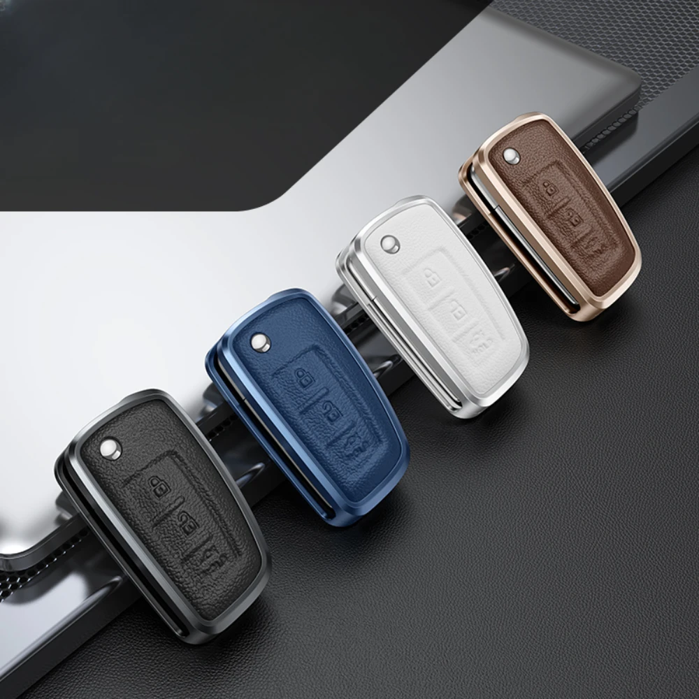 

Alloy Leather Car Key Case Cover Shell Fob For Nissan Qashqai X-Trail Juke GTR J10 J11 Murano Tiida Altima Maxima Livina Nismo