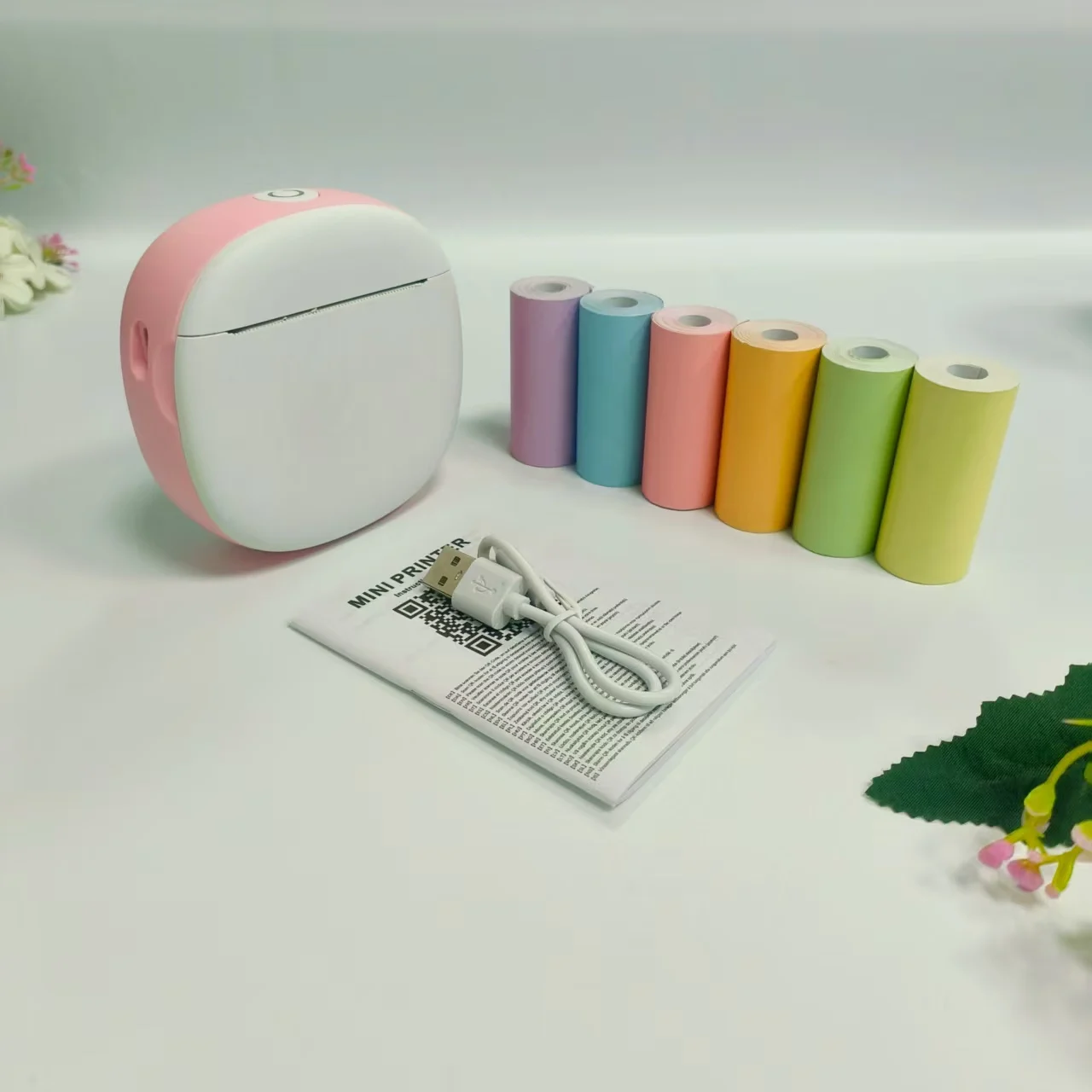 6 Rulolu Kablosuz Taşınabilir Etiket Yazıcısı, Yaratıcı Kendin Yap, Notlar ve Karalama Defteri için 203DPI