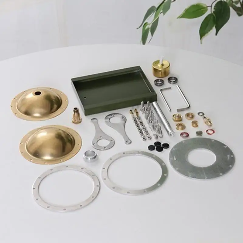 조립 증기 엔진 비행 접시 모델 금속 증기 엔진 모델 물리학 교실 시연을위한 교육 보조