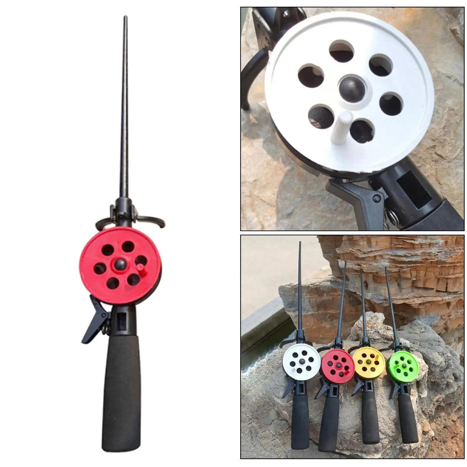 Portable Lightweight Ice Winter Fishing Rod W/ Reel Outdoor Sport 14inch Portable Lightweight Ice Winter Fishing Rod W/ Reel Outdoor Sport 14inch