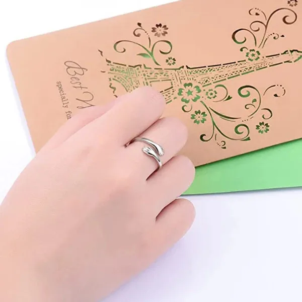 Wedding rings finger rings womens ring jewelry rings ring jewelry couple rings hands hug adjustable engraved letter rings for women wedding engagement couple ring anniversary mother day gift designer jewelry