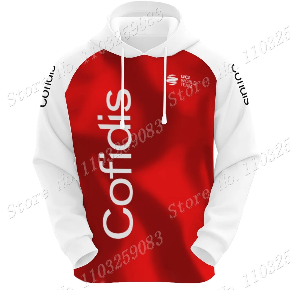 Cofidis Team Hoodie Men Casual Sweatshirt Spanish Winter Hoodies Red Cycling Clothing Hoody Streetwear Sportswear