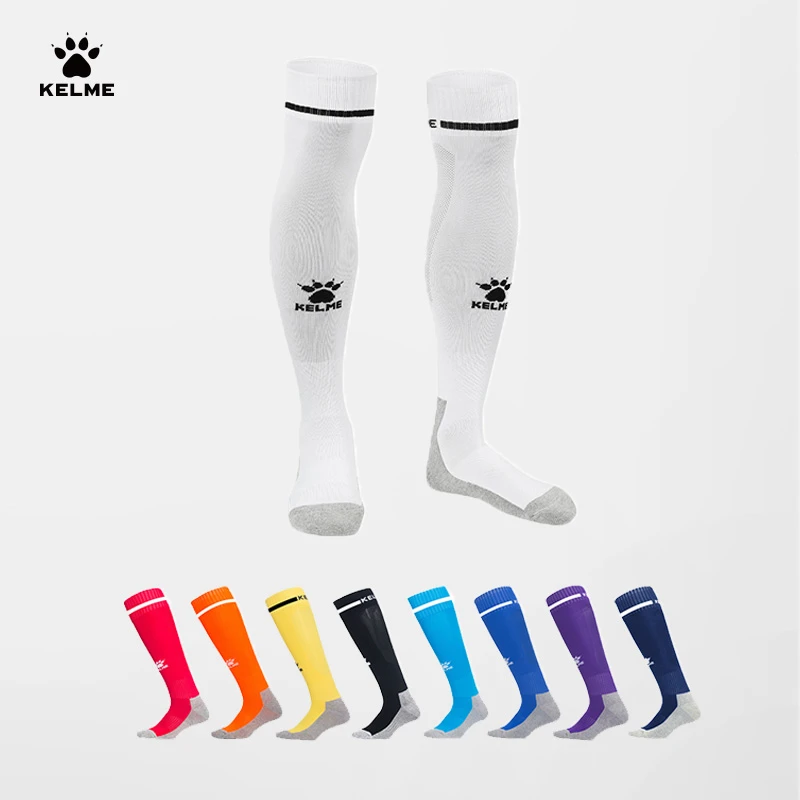 KELME Men's Sports Socks Highknee Soccer Socks Nonslip Football