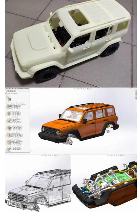 1/10 RC TANK 300 ABS Hard Body shell 324MM/313MM Fits TRX4