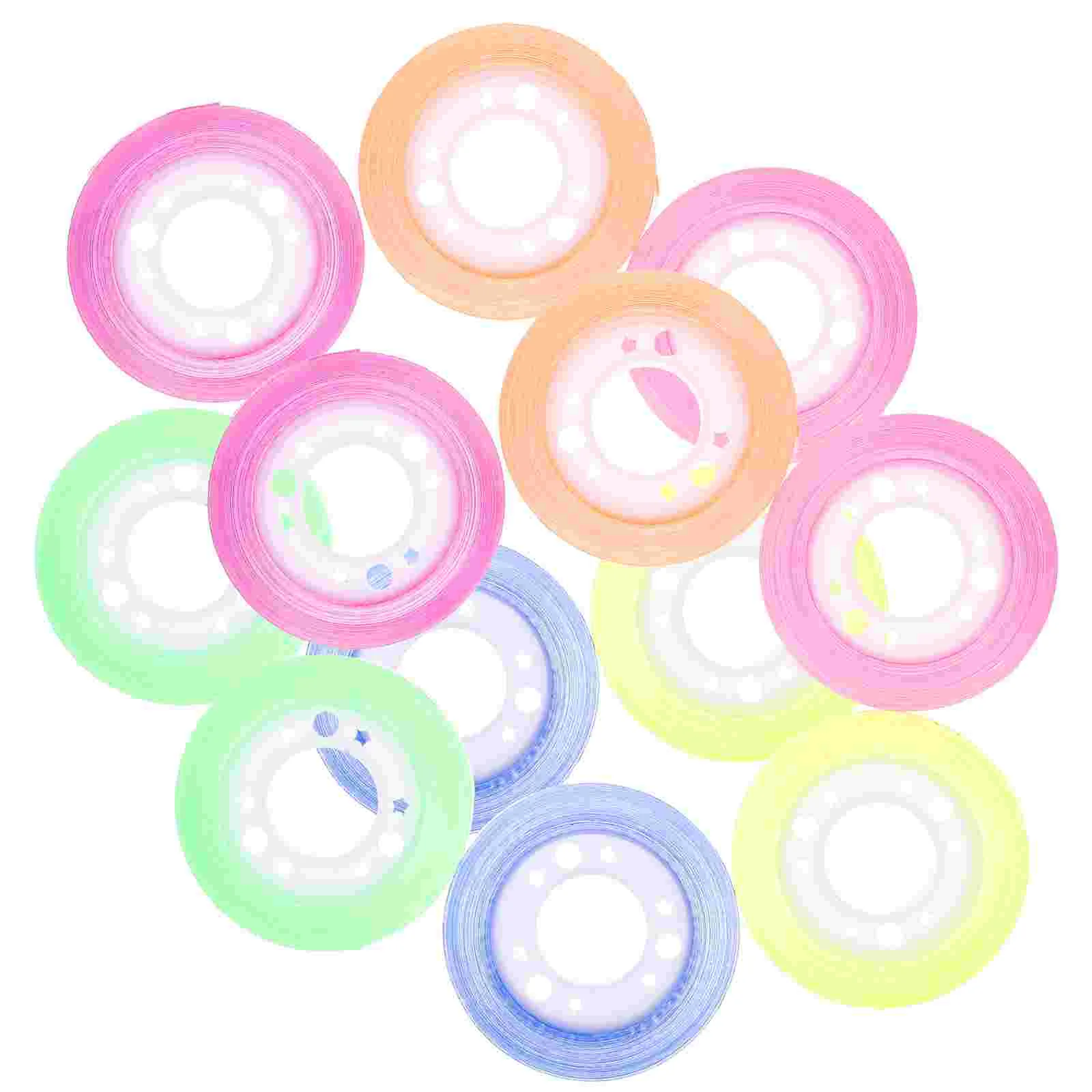 

12 Rolls of Colored Funny Tapes Students Magnetic Tape Crafts Making Tapes