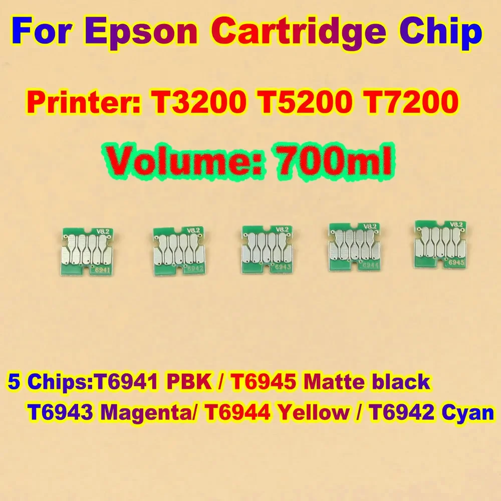 Chips cartridge chip for Epson T5200 T3200 Tank Chip Ink Cartridge T6941-T6945 T7200