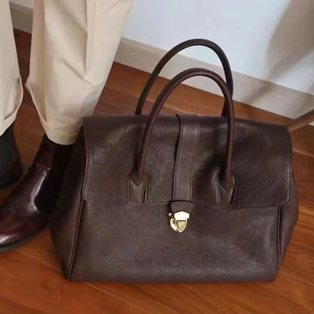 Women's PU Leather Top Handle Satchel Bag for Work Travel