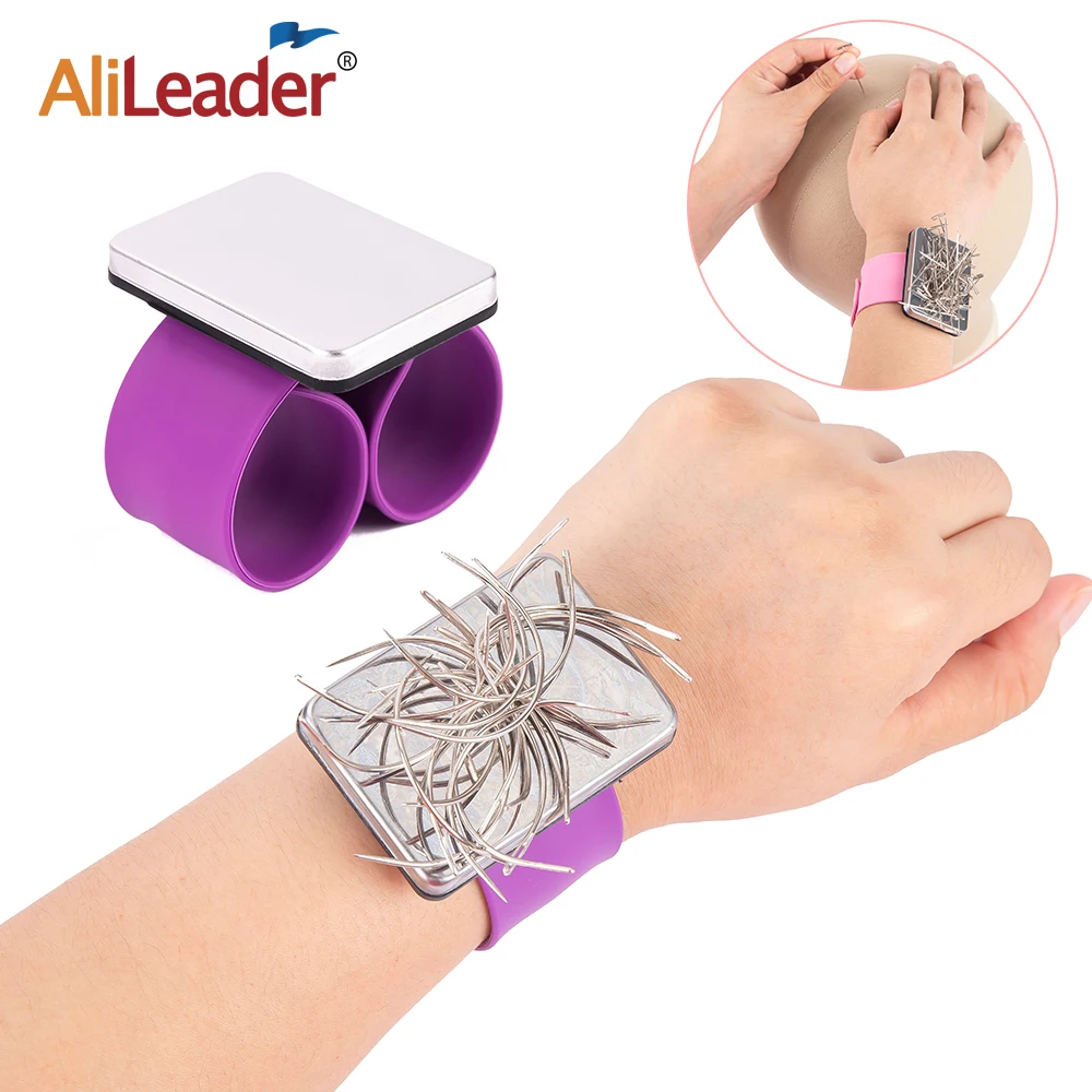 Bracelet magnétique pour soins des cheveux, accessoires de coiffure,  porte-épingle, coussin, bricolage, outils de couture magnétique, bracelet  en Silicone - AliExpress