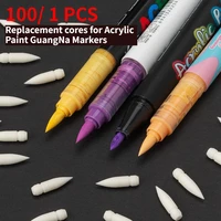 100/1 PCS Replacement cores for Acrylic Paint GuangNa Markers Brush Tips Painting For Rock  Gift DIY Art Sationery Supply