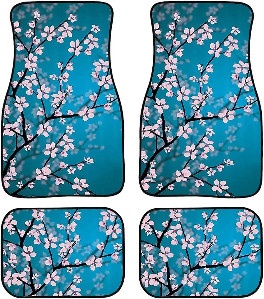

Cherry Blossom Car Floor Mat Universal Printing Car Floor Mat Set Car Interior Modeling Waterproof Car Carpet Floor Mat
