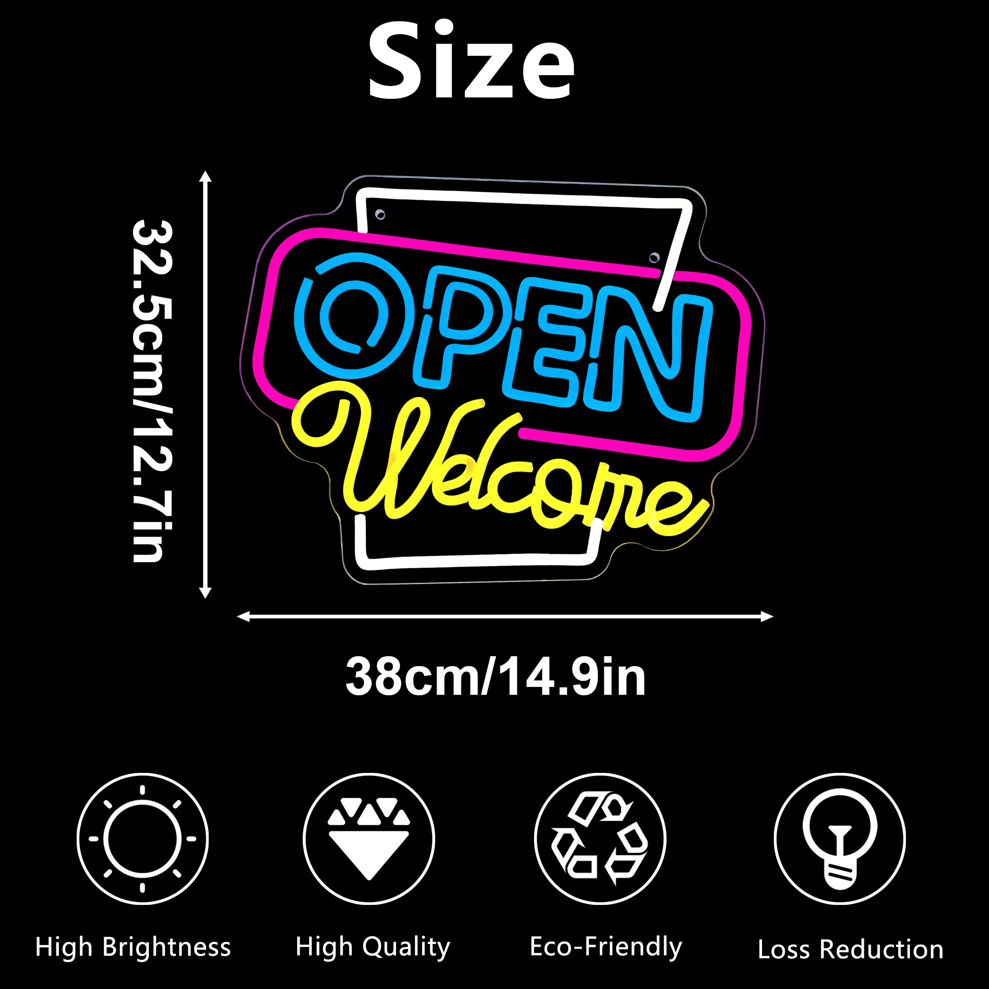 Welcome open Led Sign, Open Led Sign, Wall Decor, Bar Neon Sign, Custom Neon Sign, Welcome Led Sign, Shop Neon Sign