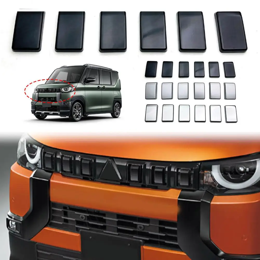 

For Mitsubishi Delica Mini 2023 Front Grille Grill Decoration Cover Trim Black Parts V7X9