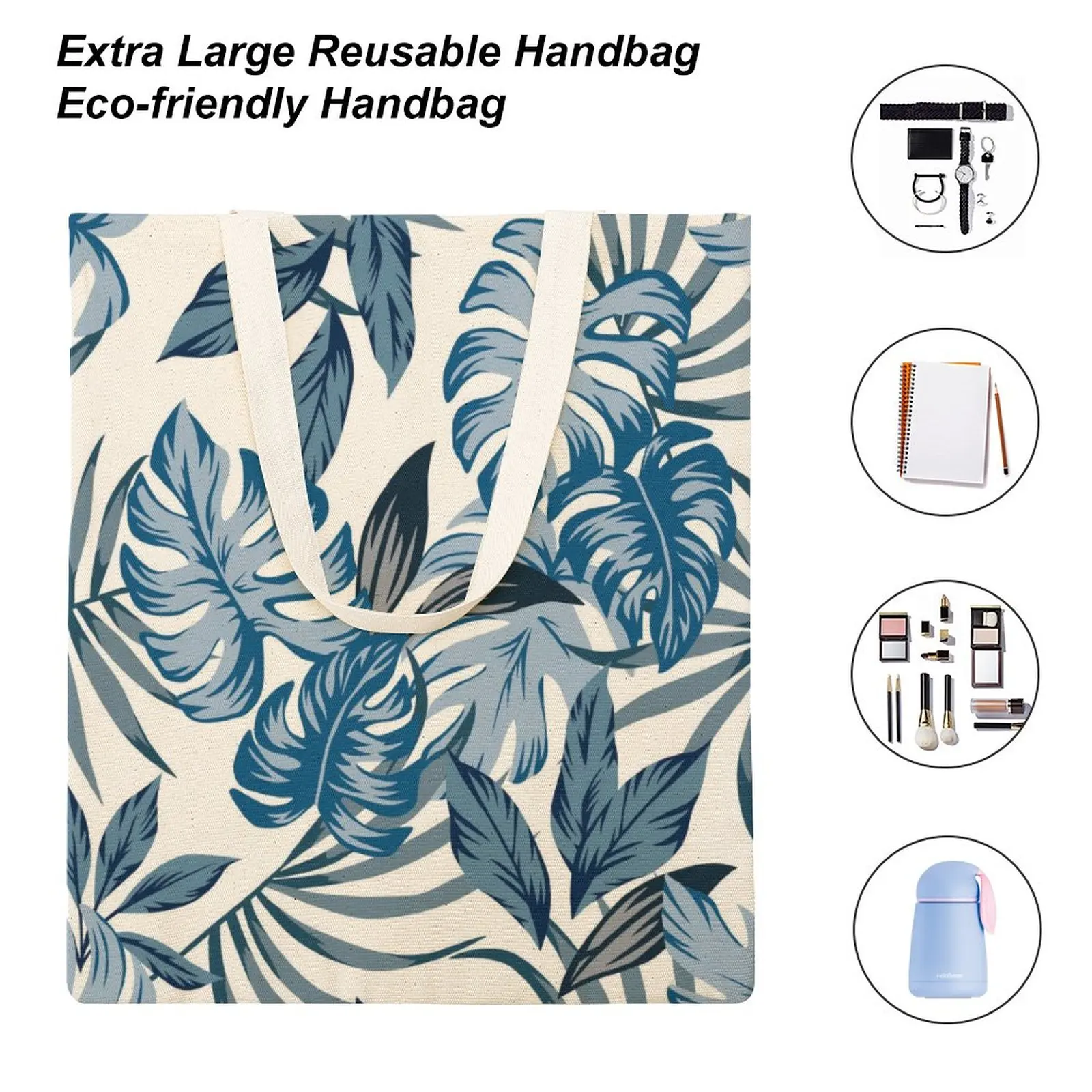 Customized Printed Canvas Shopper Shoulder Bag Canvas Handbags for Women Double-Sided Printing Fashion Shopping Shoulder Bags