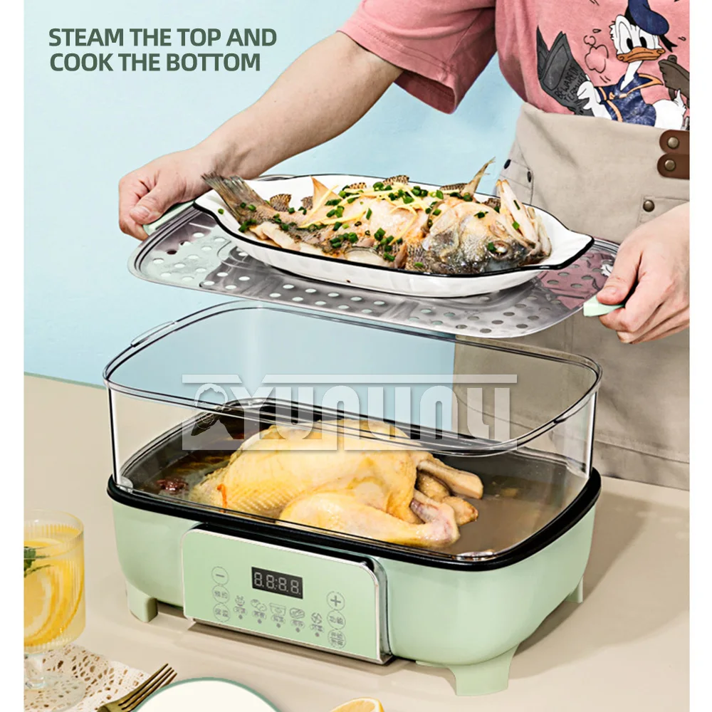 26L Electric Food Steamer Multi Cooker Household Panela Vapor Multifunctional Electric Steamer