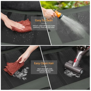 Dog Bed for Dogs and Cats Indoor Outdoor Elevated Pet Lounger Bed with Detachable Plush Bolster Cooling Summer L XL 2XL 6