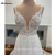 Luxury Civil Chiffon Wedding Gowns Open Back 2023 Vintage Bridal Boho Long Wedding Dresses Lace Appliques V neck Vestido Boda #3