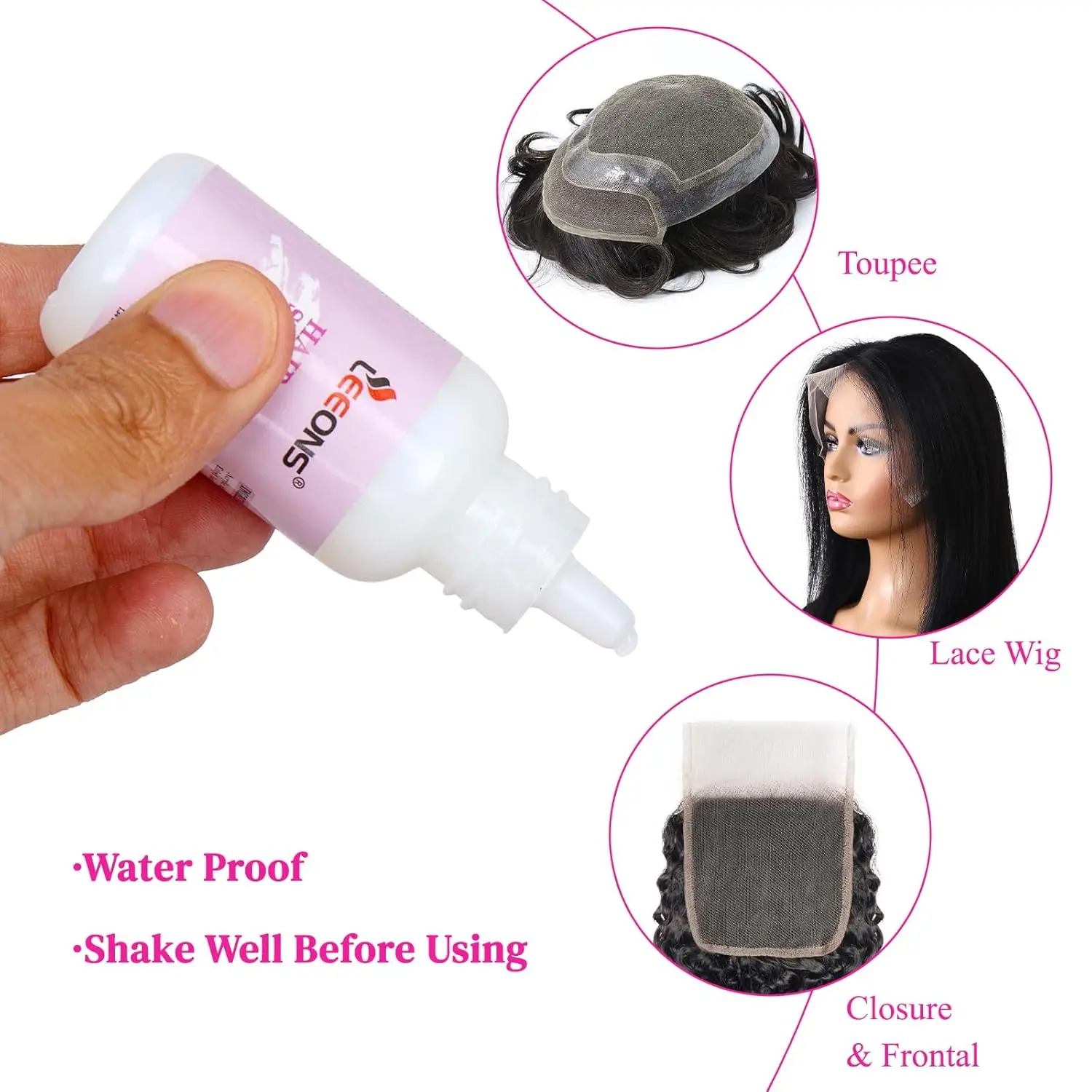 100ml Lace Wig Glue Long Lasting Hair Adhesives Waterproof Invisible Glue For Wearing Wigs Ultra Hold Wigs Liquid