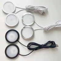 Led USB Spotlight 3W DC 5V RGB With Remote Jewelry Cabinet Showcase Counter Lamp Ceiling Mini Spot Light USB plug 2 in One 1