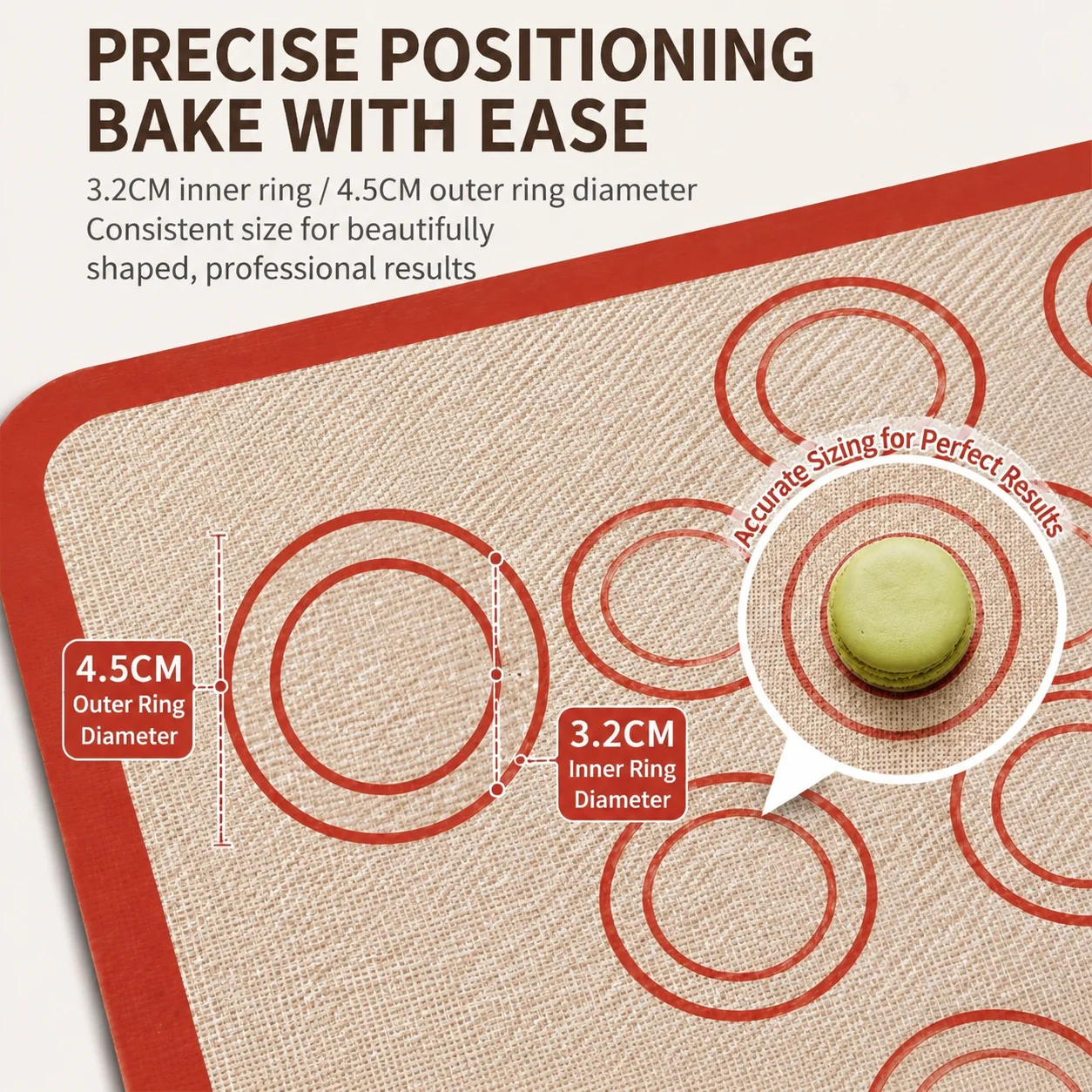 Set of Silicone Baking Mats - Thin, Non-Stick, Reusable, Heat-Resistant, Food-Grade for Oven Cooking and Pastry