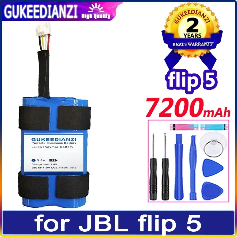 

7200 мАч GUKEEDIANZI SUN-INTE-152 Сменный аккумулятор для динамика для JBL Flip 5 Flip5 JBLFLIP5 батареи, Бесплатные инструменты