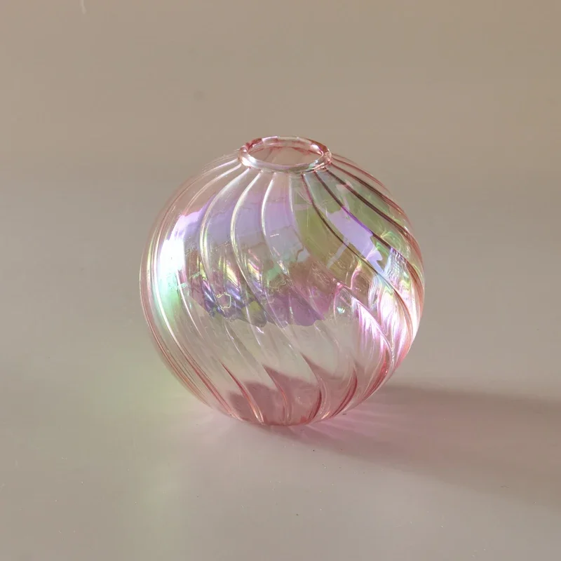 Iridescent Glass Vase for Tabletop & Home Decor