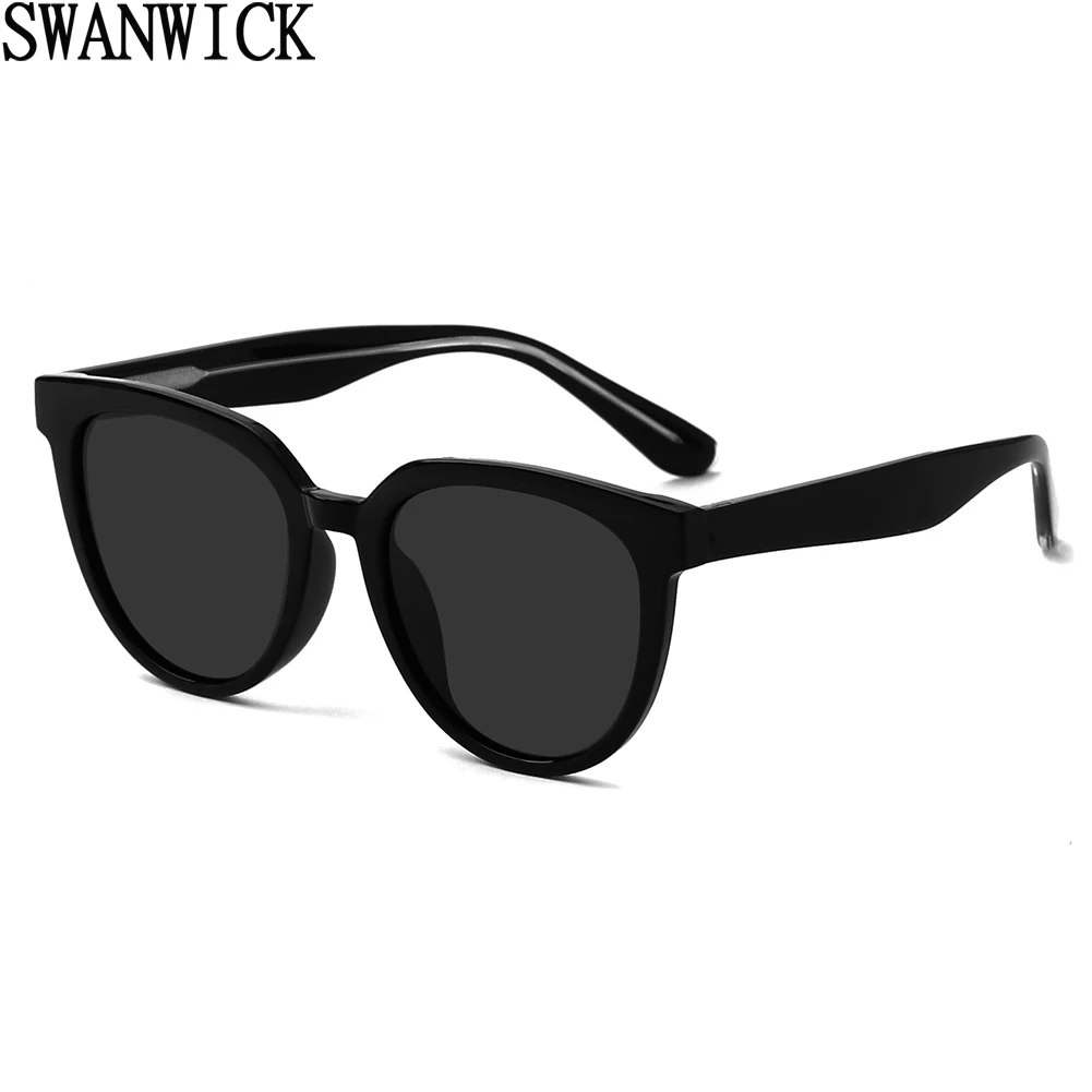 

Swanwick women acetate sun glasses for men TR90 big frame sunglasses UV400 brown orange 2023 hot sale summer style unisex