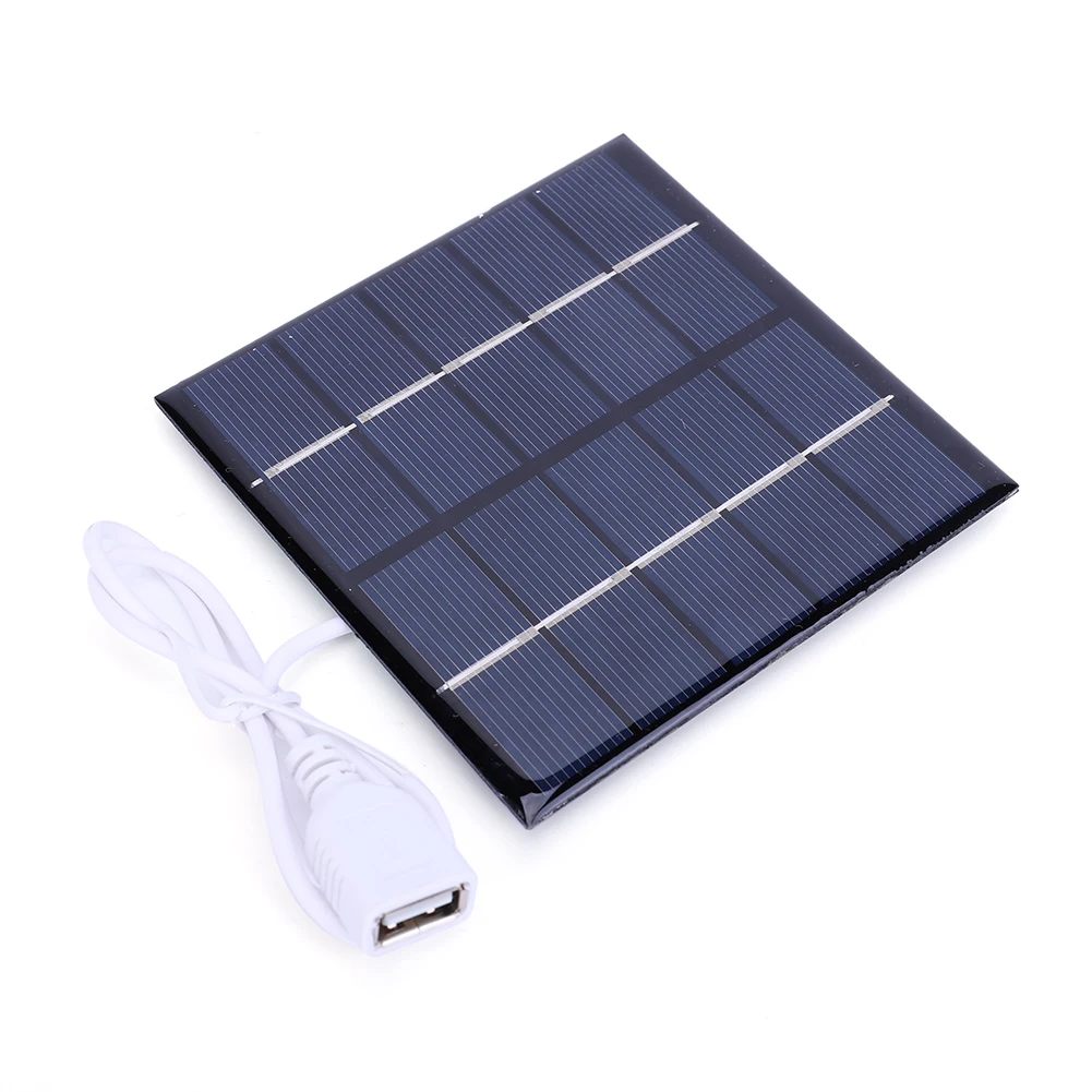 휴대용 태양열 배터리 충전기, USB 출력, 다결정질 태양열 휴대용 충전 패널, 3.7 배터리용 경량, 5W