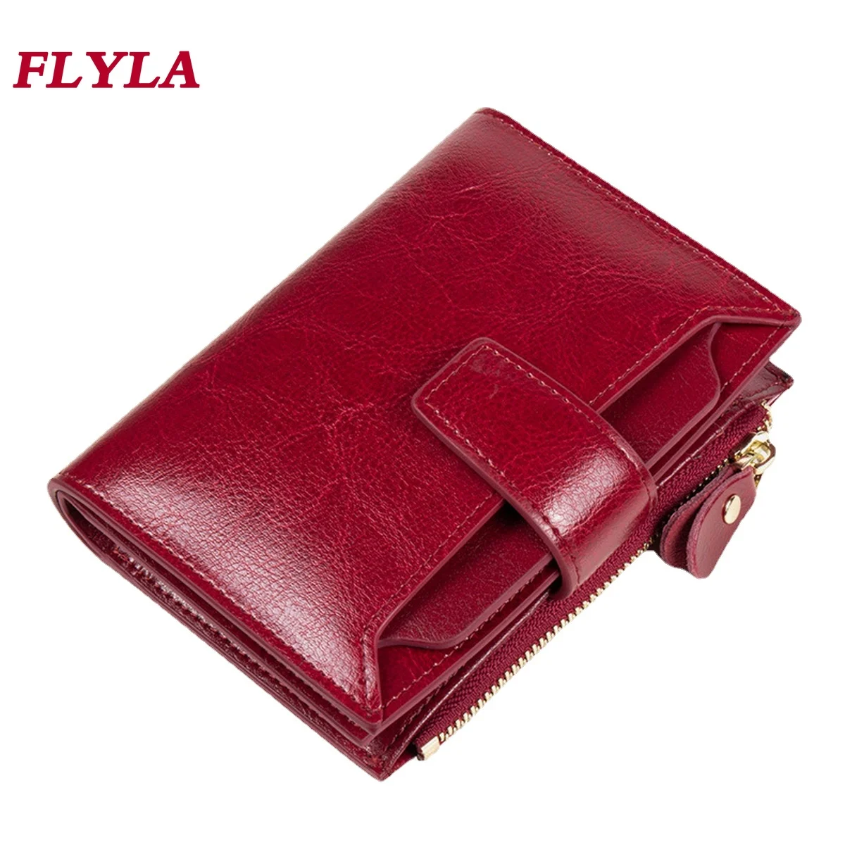 aliexpress.com - Women Wallet Genuine Leather Retro Oil Wax Cowhide Fashion Girls Wallet Short Zipper Cute Small Coin Purse for Women