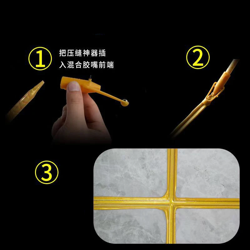 3Pcs Grout Sealing Tool Kit for Ceramic & Floor Tiles, Effortless Caulking Pressure Grouting Ball with Application Tools Set