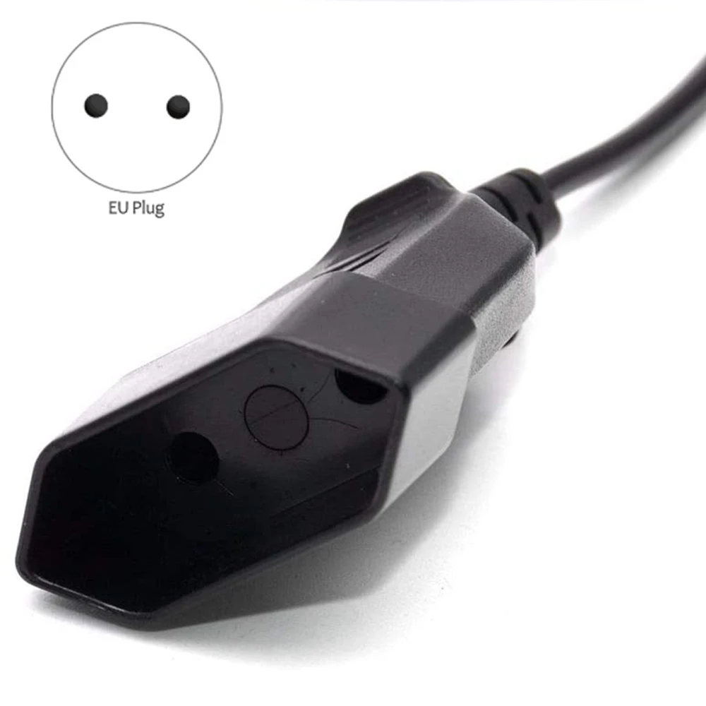 PC 컴퓨터용 유럽 EU 2 프롱 수-암 전원 익스텐션 코드 케이블, 2 미터, PU UPS (EU 플러그)