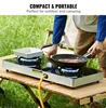BENTISM Gas Cooktop Tempered Glass Countertop Cooktop 28" Max 10100BTU 2 Burners 6