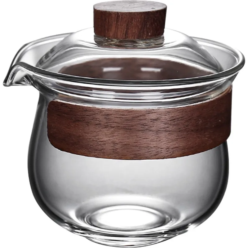 Glass Gaiwan Single Tea Bowl Large Kungfu Tea Set Heat-resistant Tureen for Puer Thickened