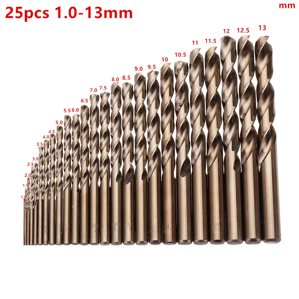 

High Quatity HSS-Co M35 Cobalt Straight Shank Twist Drill Bit wood Power Tools Accessories for Metal Stainless Steel Drilling