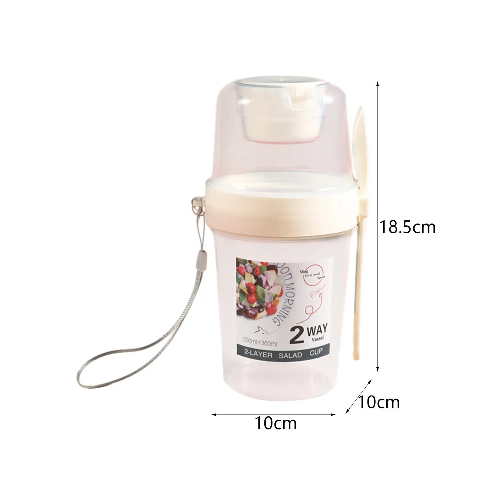 Portable Salad Cup Fruits and Vegetables Yogurt Parfait Cup on The Go Salad