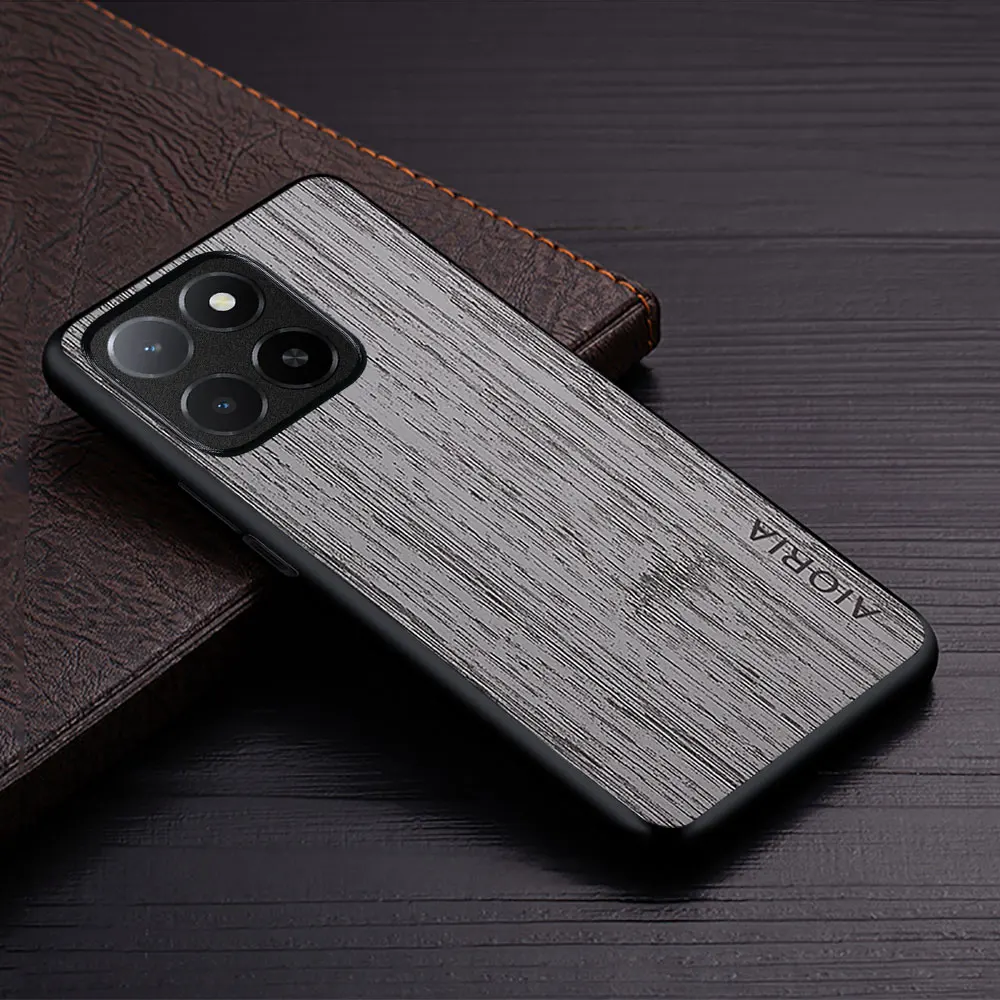 Luxury Bamboo Wood Pattern Leather Phone Cover for Honor - Premium Case Coque