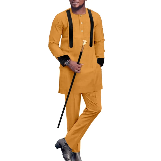 Seyi Long Sleeve Dashiki Outfit - Image 5
