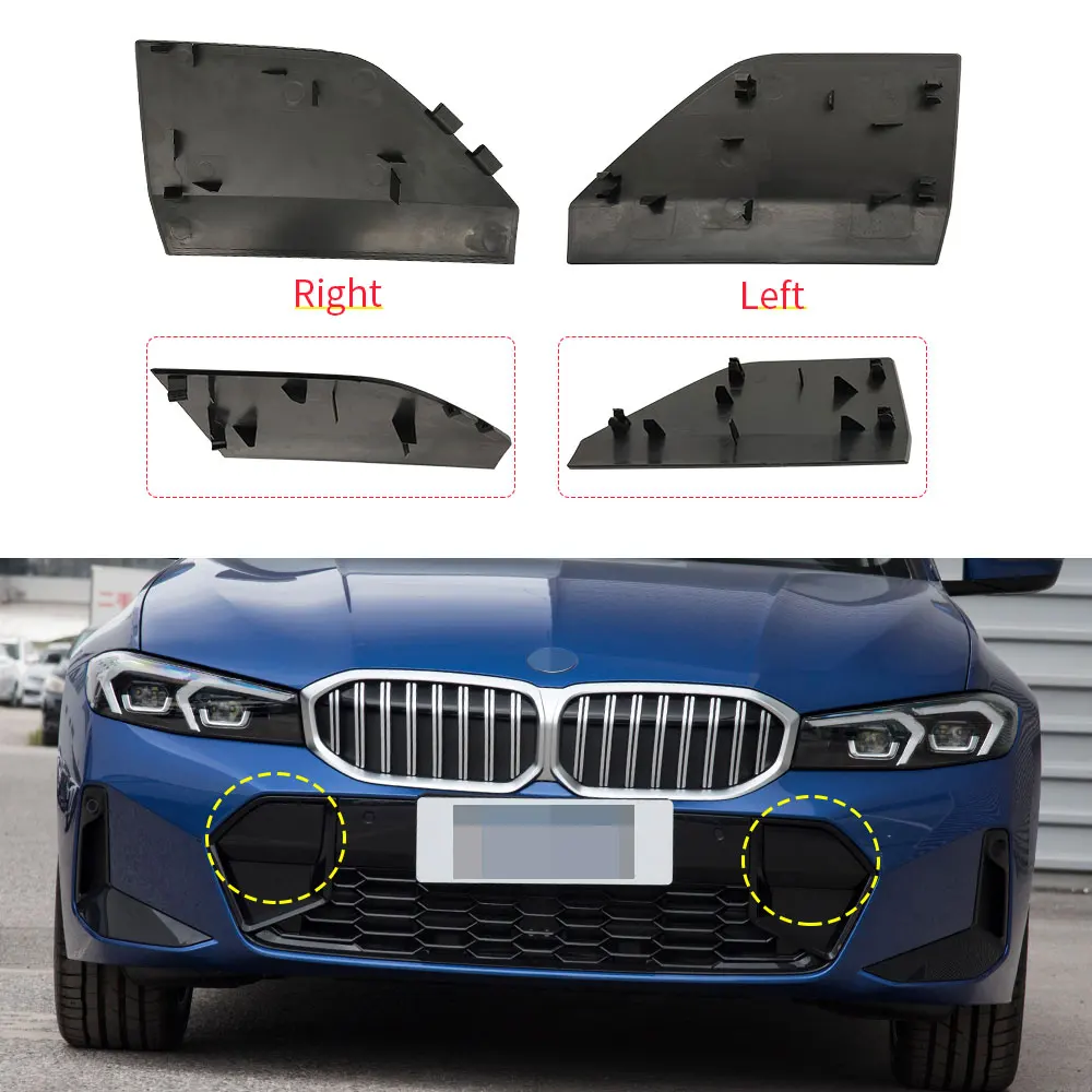 BMW G20 G21 M 스포츠 차량용 프론트 범퍼 견인 고리 커버 캡 블랙 (BMW 3 시리즈 2022-2024 320 323 325 330i 51118085456 용)