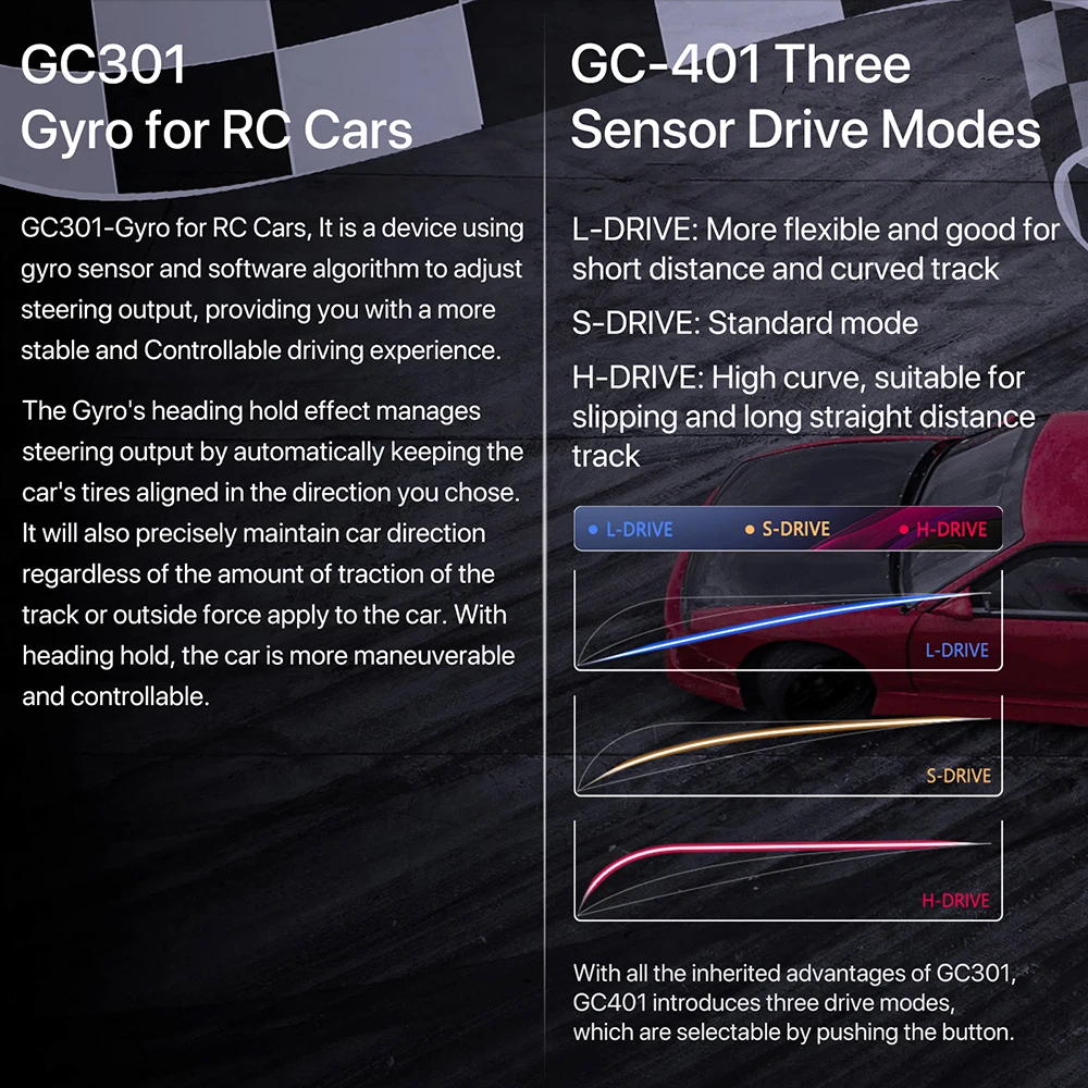 Gyroscope RC pour Voiture Radiocommandée - Correction Auto & Contrôle Gain