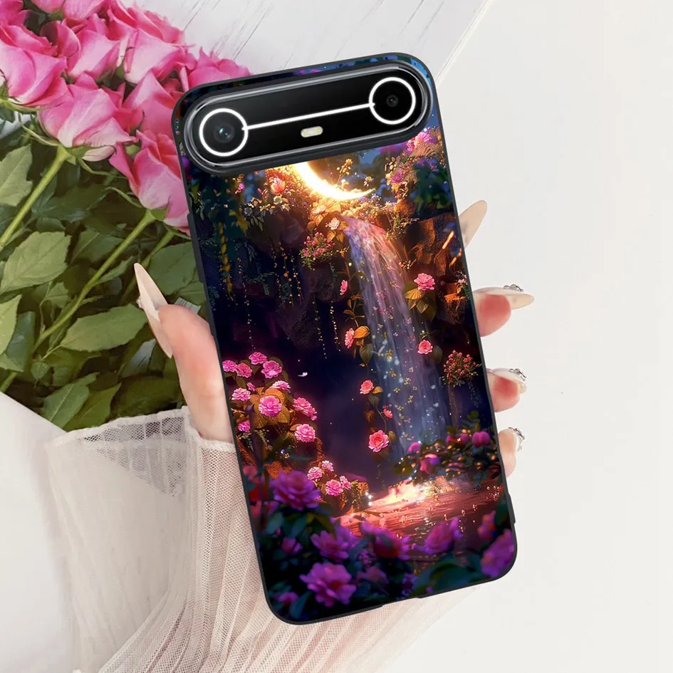 New Fashion Flower Bowknot Soft Silicone Protective Bumper Case - Slim Design