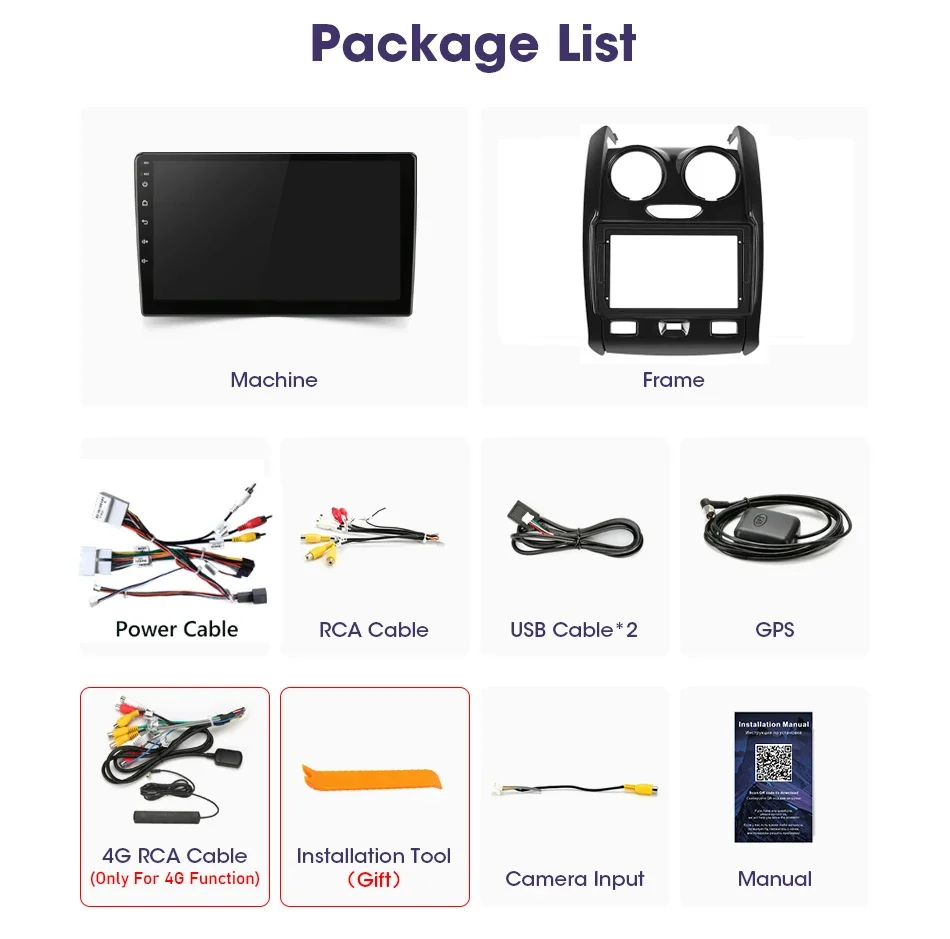 ڵ  Ƽ̵  ÷̾, ȵ̵ 2 din,   2015-2021, LADA Largus 2021, ̼ GPS ī÷ DVD