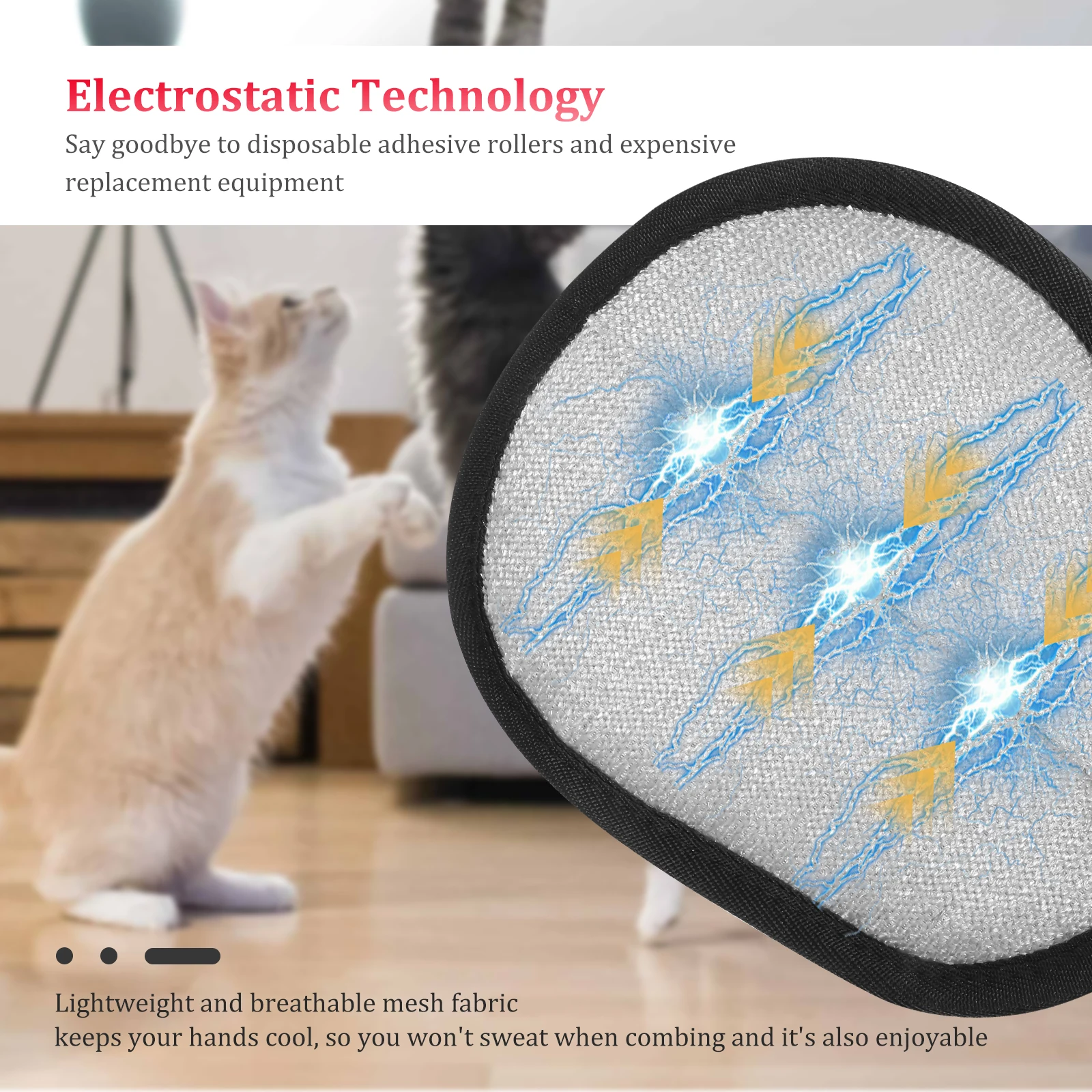 2Pcs Pet Grooming Gloves Efficient Pet Hair Removal Glove Reusable Electrostatic Cat Dog Hair Brush Cleaning Tool Pet Supplies