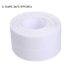 Waterproof PVC Sealing Tape for Bathroom - Self Adhesive Wall Sticker (WHITE)